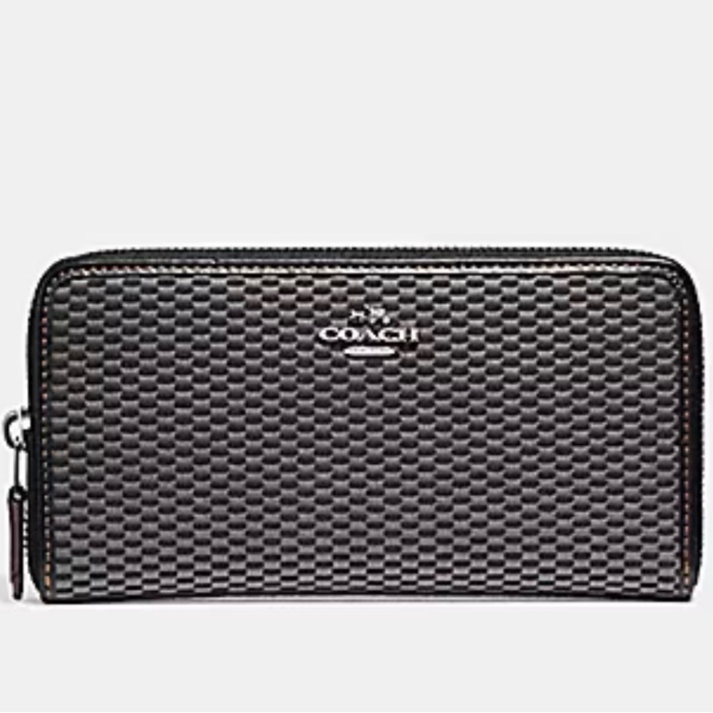 COACH F13677 🖤🩶BLACK & GRAY🩶🖤 LEGACY JACQUARD ACCORDION ZIP WALLET 🌟NWT🌟 - Picture 13 of 14